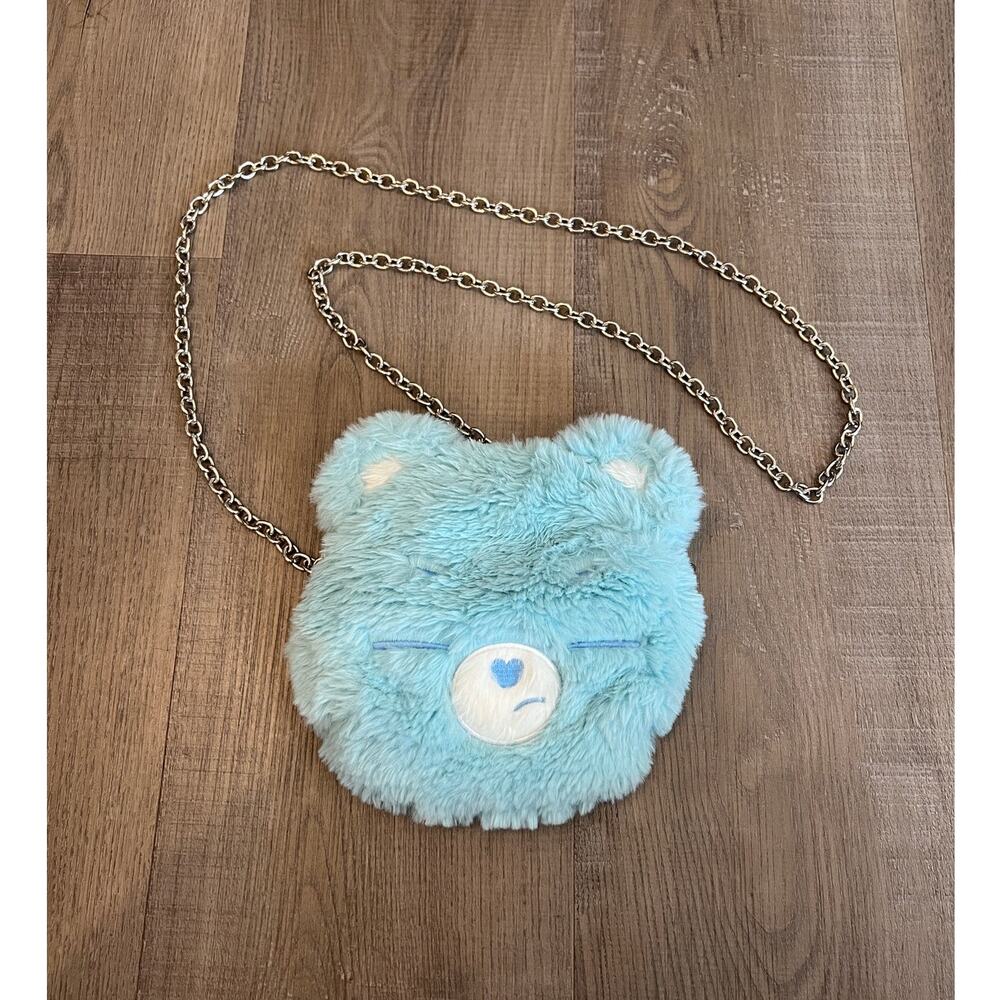 Loungefly Care Bears Grumpy Bear Cross Body Bag Fuzzy Purse